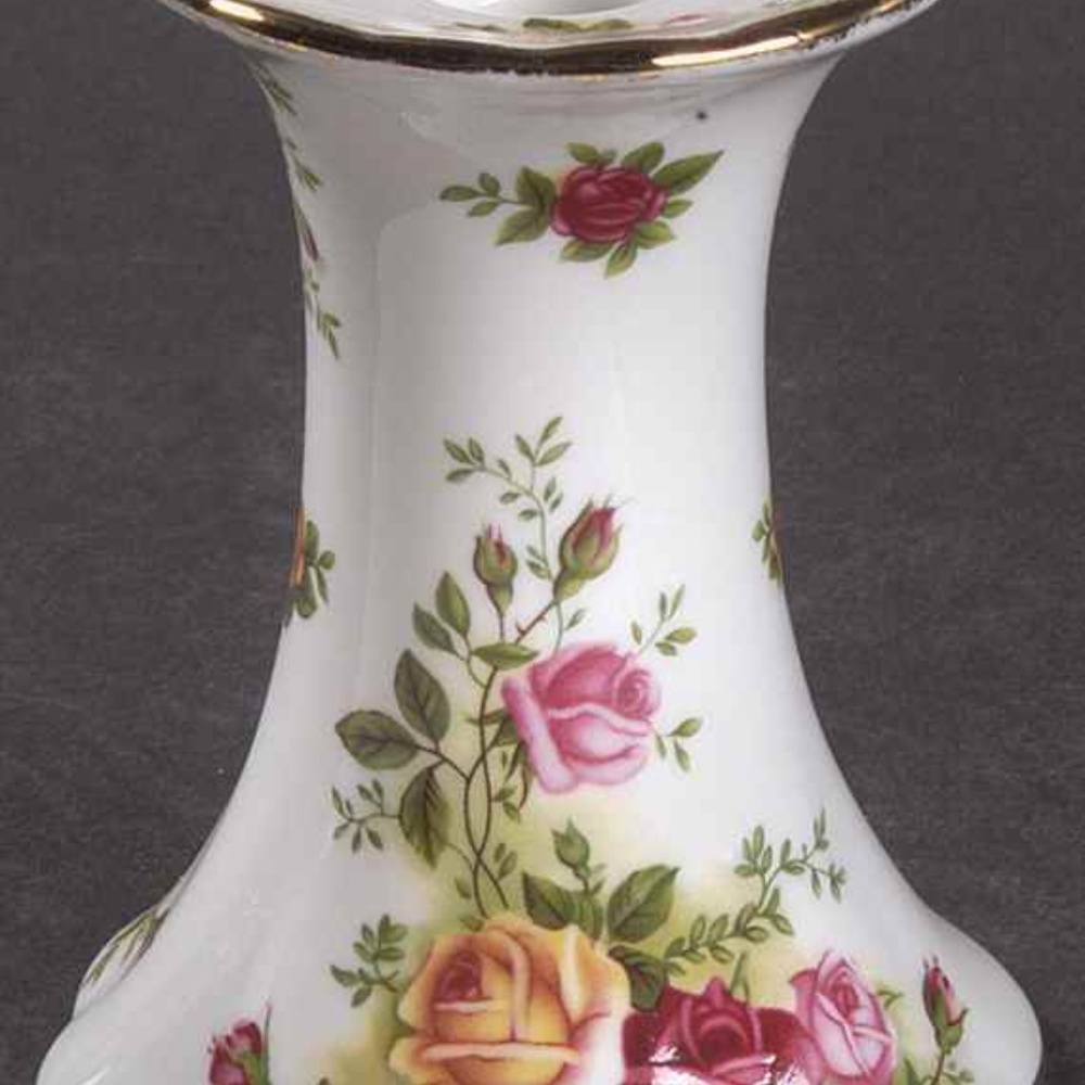 ROYAL ALBERT OLD COUNTRY ROSE CANDLE HOLDER 2